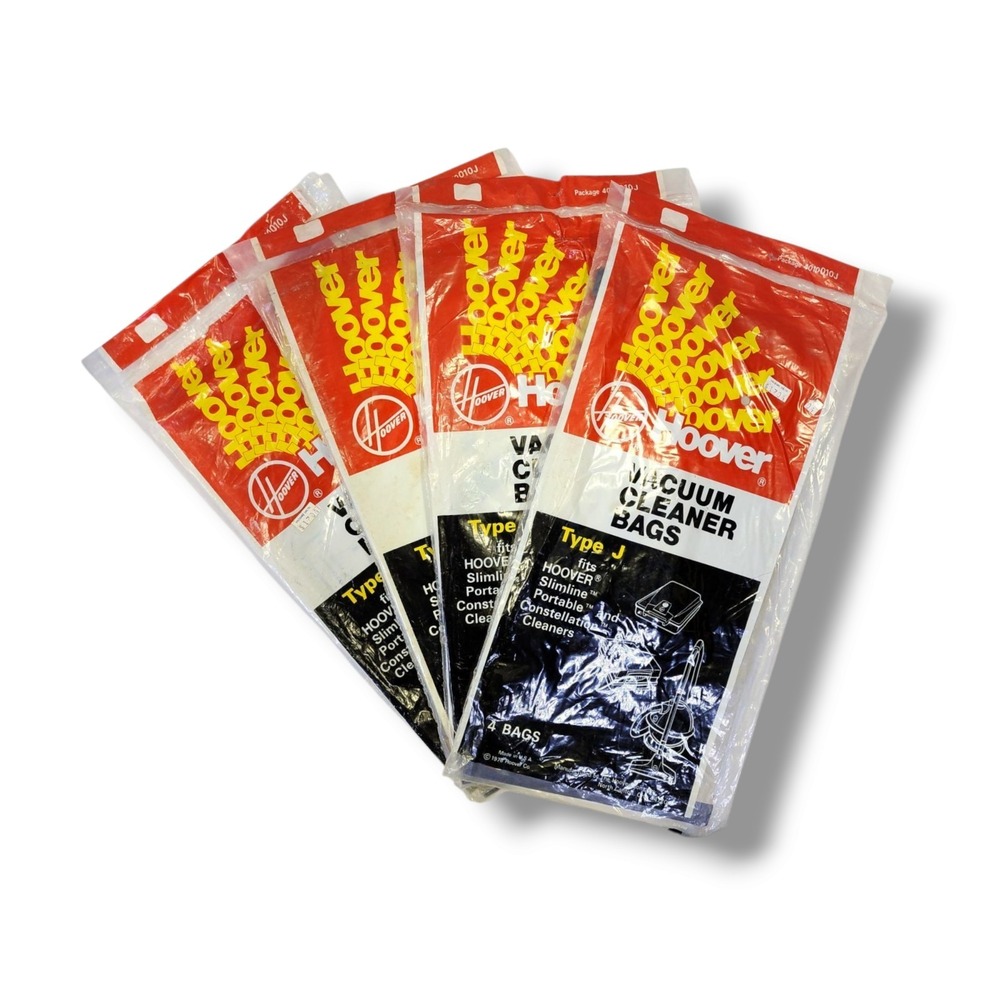 Hoover Vacuum Cleaner Bags Type J  Genuine 4 pk bag Lot Of 4 Bags‎